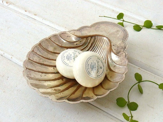 シェル型・脚付き・アンティーク・ソープディッシュ/キャンディトレイ USA