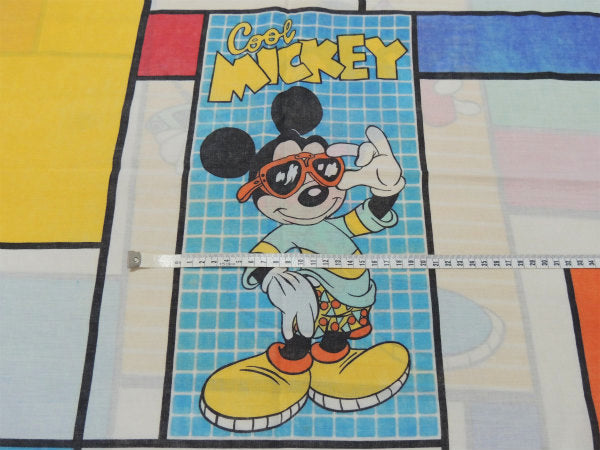 【ミッキーマウス】サングラス姿のクール柄・ヴィンテージ・ピロケース/枕カバー USA