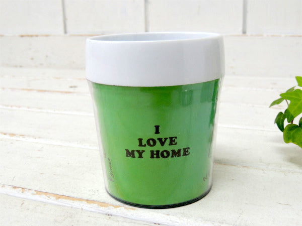 【スヌーピー・I LOVE MY HOME 】メッセージ付き・ビンテージ・プラスティック・マグカップ