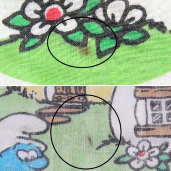 【スマーフ】SMURF・グリーンビレッジ柄・ヴィンテージ・ユーズドシーツ(ボックスタイプ) USA