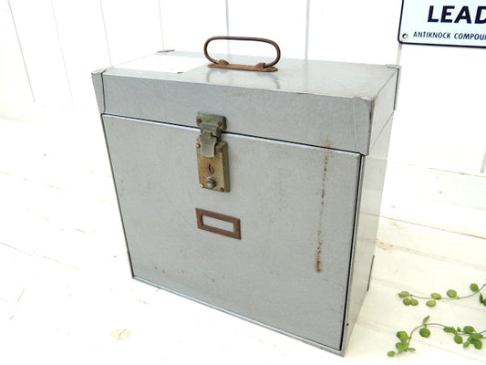 【MYSTRONG】工業系・ヴィンテージ・スチール・ファイルケース・BOX・メタルケース