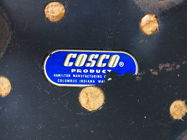 COSCO コスコ 水色・ヴィンテージ・スツール チェア ラウンドスツール USA