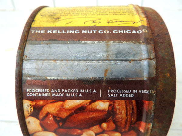 【キャラクター/Mr.Shiny Fresh/mixed nuts】ブリキ製・ヴィンテージ・ナッツ缶