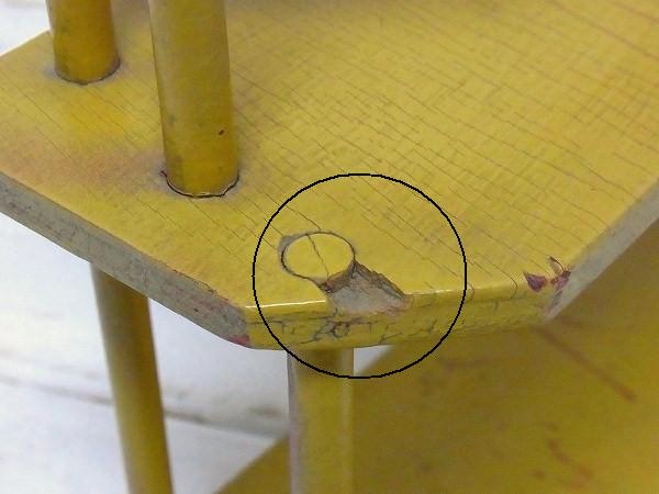 シャビーな木製のアンティーク・3段シェルフ/飾り棚/ウォールシェルフ USA