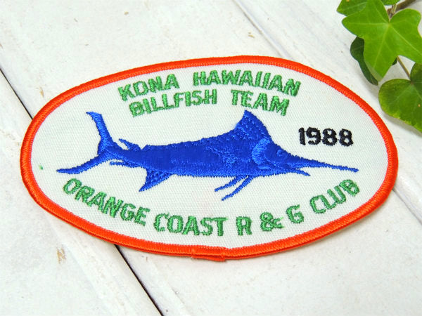 デッドストック・ハワイ・1988's カジキマグロ・フィッシング クラブ・ビンテージ・ワッペン 釣り