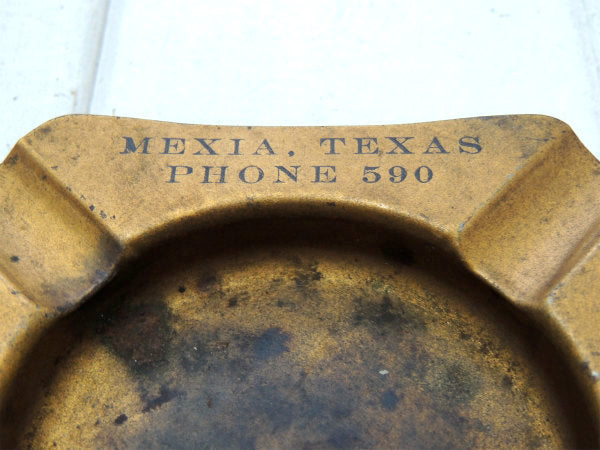 【MEXIA・TEXAS】1950~60年代頃・ゴールド×ブラック・ティン製・ヴィンテージ・灰皿