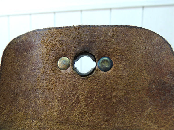 レザー製・型押しデザイン・ヴィンテージ・ベルトポーチ/ウエストポーチ/バッグ/バイカー USA