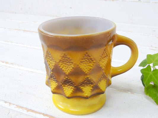 【Fire King】イエロー・ファイヤーキング・キンバリー・マグカップ/食器 USA