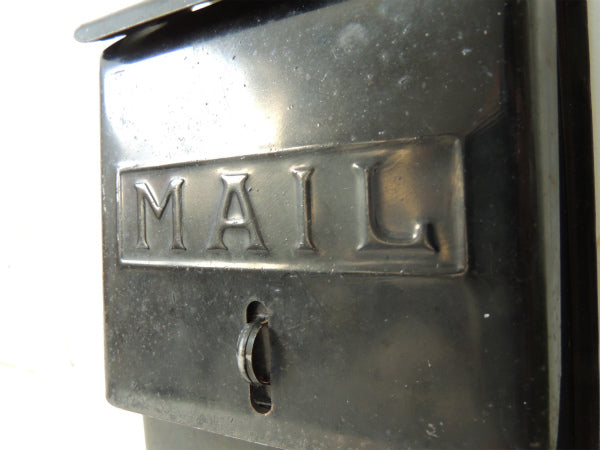 【MAIL】黒色・ティン製・アンティーク・メールボックス/郵便受け/ポスト USA