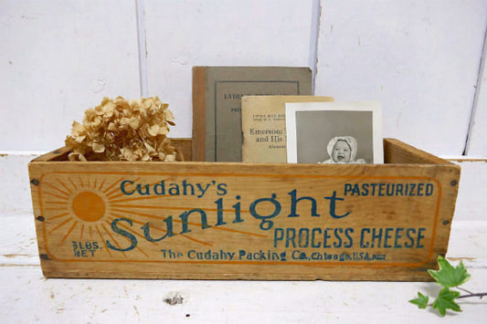 Cudahy's Sunlight 20's アンティーク チーズボックス 木箱 パッケージ USA