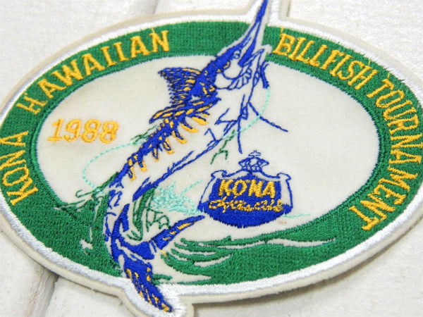 KONA・ハワイ・1988s 釣り カジキマグロ・フィッシング・デッドストック・ビンテージ・ワッペン