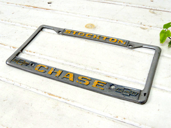 【STOCKTON・CHASE・シボレー】ビンテージ・ナンバープレート用・ナンバーフレーム・アメ車