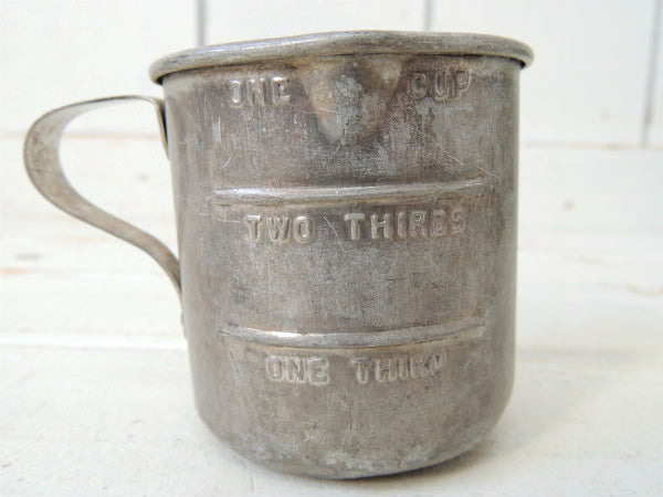1Cupサイズ・ アルミ製・ヴィンテージ・メジャーリングカップ/計量カップ/アルミコップ USA