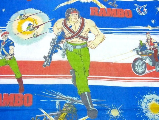 【ランボー・怒りの脱出】80’sヴィンテージ・ユーズドシーツ(ボックスタイプ)