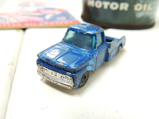 【フォードトラック・F350・ブルー】イギリス製・ハスキー・ヴィンテージ・ミニカー