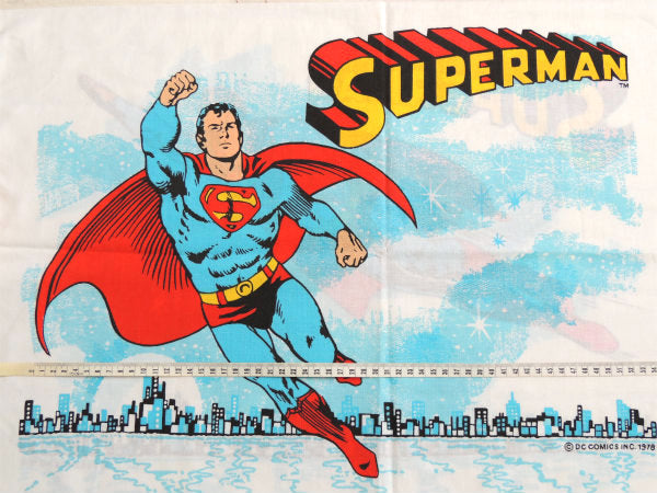 【スーパーマン】1978年・アメコミ・ヒーロー・ヴィンテージ・ピローケース・枕カバー USA