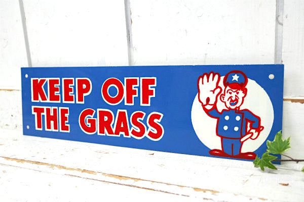 KEEP OFF THE GRASS 芝生 立入禁止 アメリカン ビンテージ サインボード 看板US