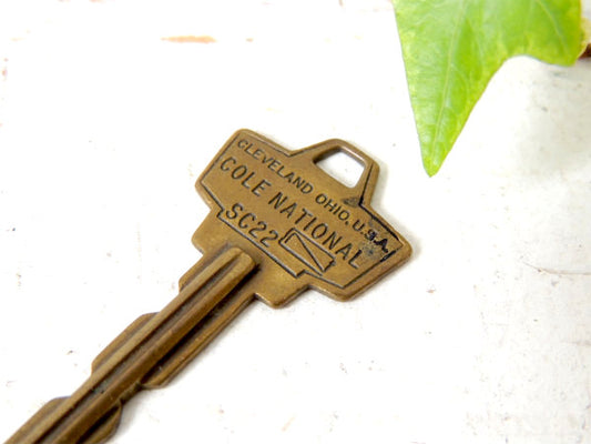 【COLE NATIONAL・真鍮製・Key】オハイオ州・古鍵・USA・アンティーク・キー・英数字
