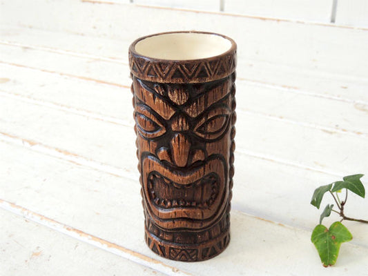 【トレジャークラフト】ハワイの守り神・セラミック製・ヴィンテージ・TIKIマグカップ・ティキ