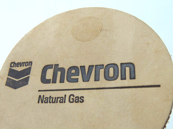 Chevron シェブロン・アドバタイジング・レザー・革製・ヴィンテージ・コースター USA