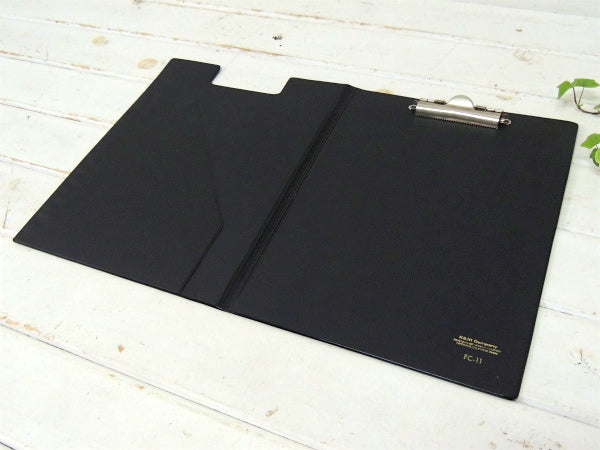 【K&M Company】レポート用紙付き・ヴィンテージ・2つ折りクリップボード/バインダー