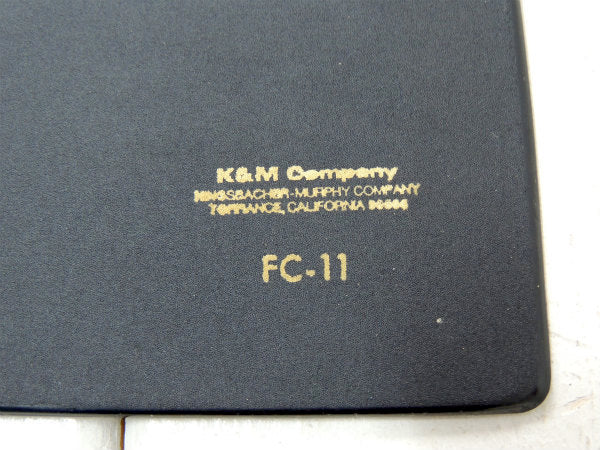 【K&M Company】レポート用紙付き・ヴィンテージ・2つ折りクリップボード/バインダー