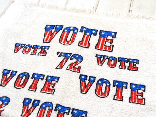 【VOTE】1972年・星条旗・デッドストック・ヴィンテージ・フェイスタオル・コットン100%