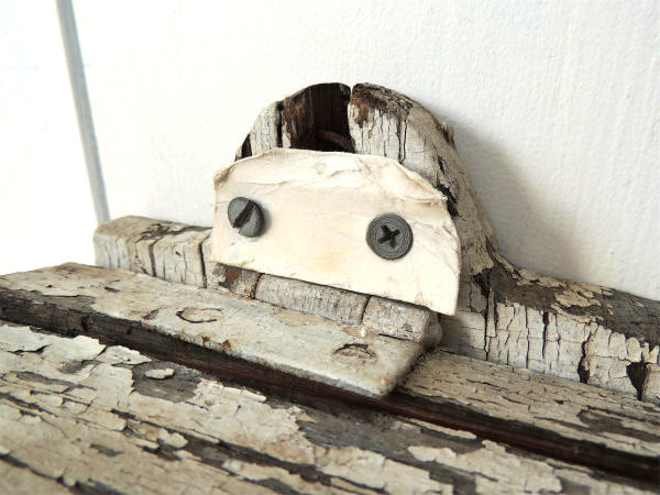 白色のシャビーな木製・アンティーク・メールボックス/郵便受け/ポスト/カントリースタイル