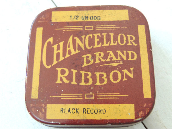 CHANCELLOR BRAND・RIBBON ティン製・アンティーク・タイプライター・リボン缶