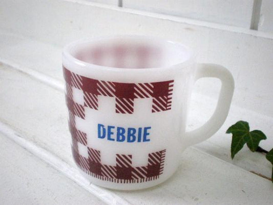 WESTFIELD ブラウン・ギンガムチェック柄・マグカップ