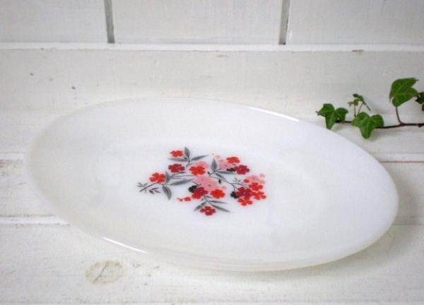 ファイヤーキング 花柄 プリムローズ ヴィンテージ オーバルプレート 食器 皿 USA