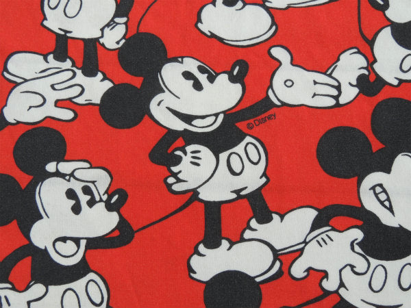 【ミッキーマウス総柄】ディズニー・ヴィンテージ・ユーズドシーツ(1/2) USA