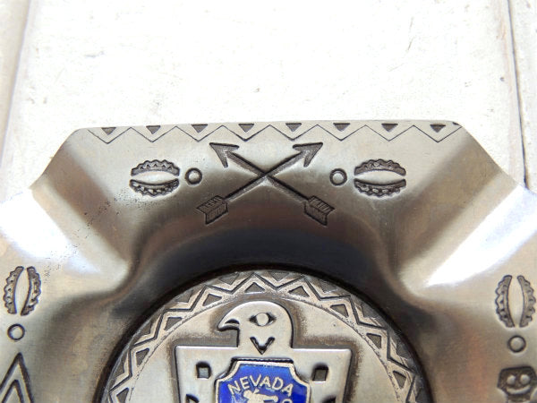 ネイティブアメリカン サンダーバード ネバダ州スーベニア メタル製 ヴィンテージ 灰皿 アシュトレイ