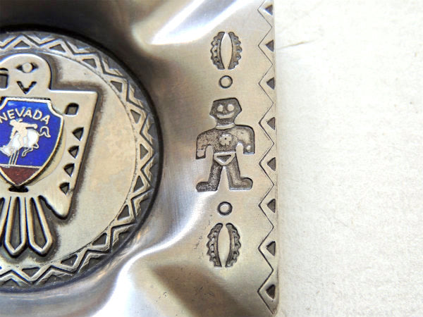 ネイティブアメリカン サンダーバード ネバダ州スーベニア メタル製 ヴィンテージ 灰皿 アシュトレイ