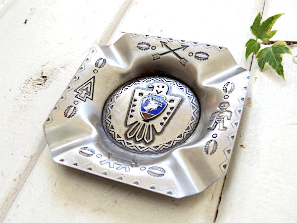 ネイティブアメリカン サンダーバード ネバダ州スーベニア メタル製 ヴィンテージ 灰皿 アシュトレイ