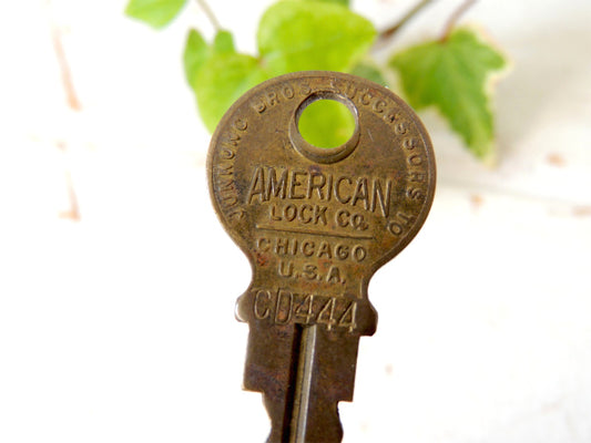 【アメリカンロック・CHICAGO・Key】古鍵・USA・アンティーク・キー・真鍮製・USA