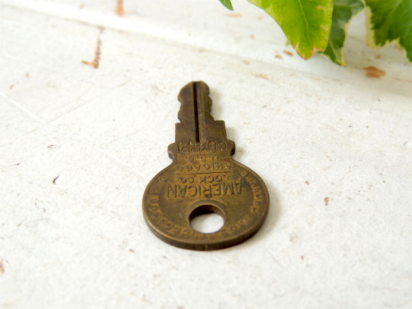 【アメリカンロック・CHICAGO・Key】古鍵・USA・アンティーク・キー・真鍮製・USA