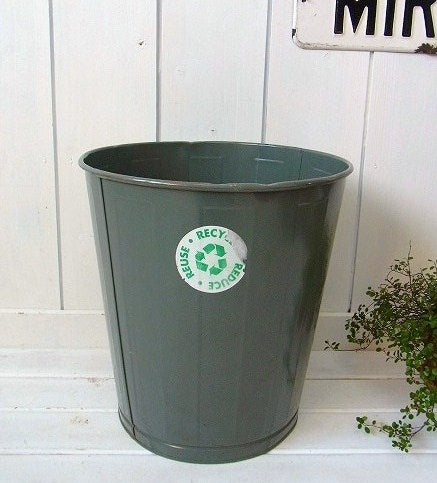 【LAWSON】工業系・ヴィンテージ・スチール缶/ダストボックス/ゴミ箱 USA