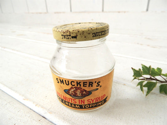 【SMUCKER'S】スマッカーズ・シロップのヴィンテージ・ガラス瓶/ガラス容器