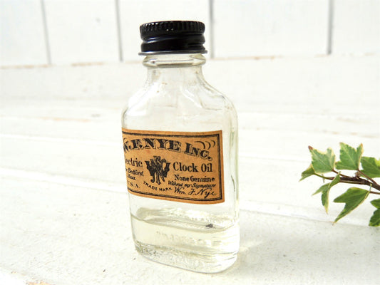 【W.F. NYE INC】USA!時計油の小さなアンティーク・ガラスボトル/ガラス容器