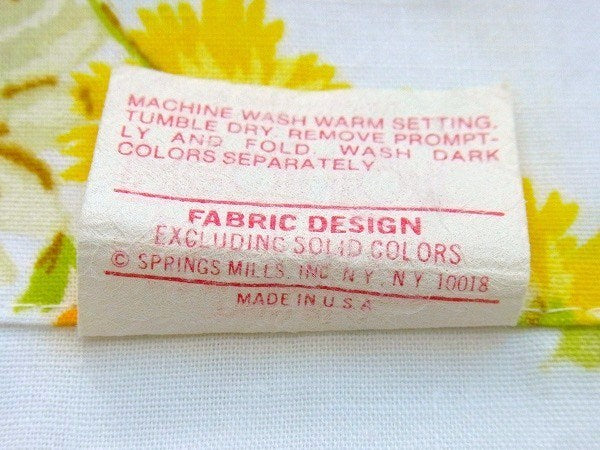 花柄・ヴィンテージ・USEDフラットシーツ(1/2) USA