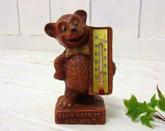 クマのメッセージドール型・ヴィンテージ・温度計/サーモメーター USA