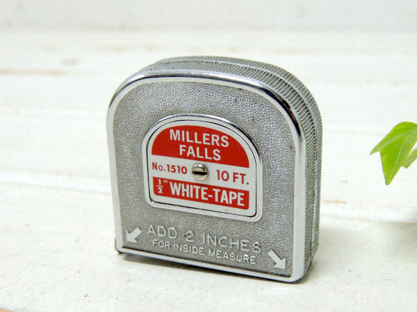 【MILLERS FALLS/10FT】ヴィンテージ・メジャーテープ・巻尺・USA・工業系・工具