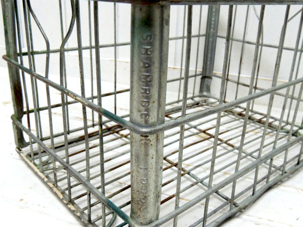 【1922y〜・老舗・SHAMROCK FOODS】ヴィンテージ・ミルクボトルケース・キャリーケース