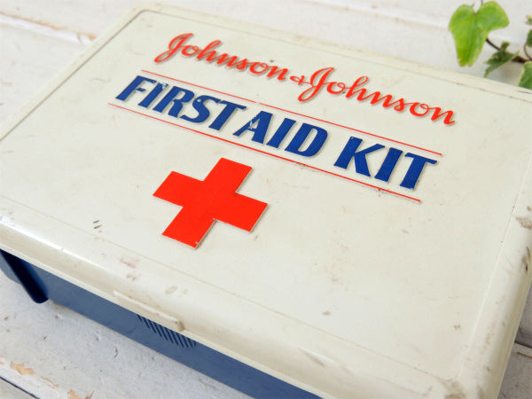 【1962 J・ジョンソン&ジョンソン・ファーストエイド】プラスティック製・ヴィンテージ・救急箱