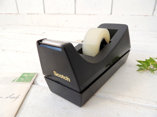【Scotch】スコッチテープ・黒色のヴィンテージ・テープカッター/テープディスペンサー