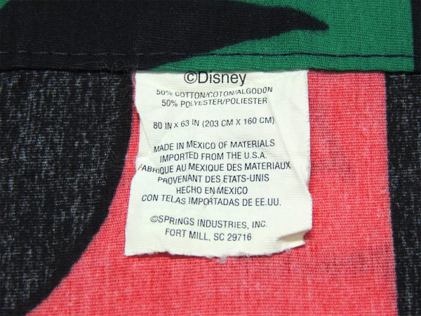 【ミッキー&フレンズ】ディズニー・パネル柄・大柄プリント・ヴィンテージ・カーテン/生地