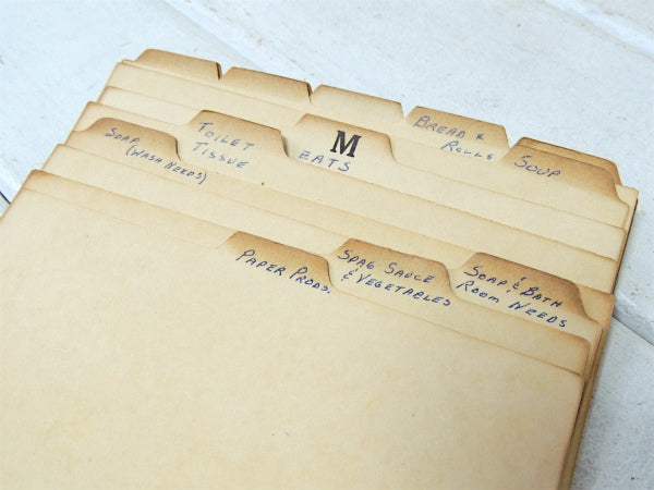 インデックスカード付き・あられ組み・アンティーク・木製カードボックス/レシピボックス/ファイルケース