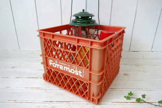 1973 FOREMOST DAIRY デイリー ビンテージ・ミルクボトルケース・コンテナ USA