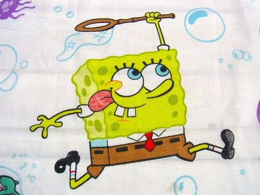 【スポンジボブ】イカルド&プランクトン・キャラクター生地・ユーズドシーツ(1/2)